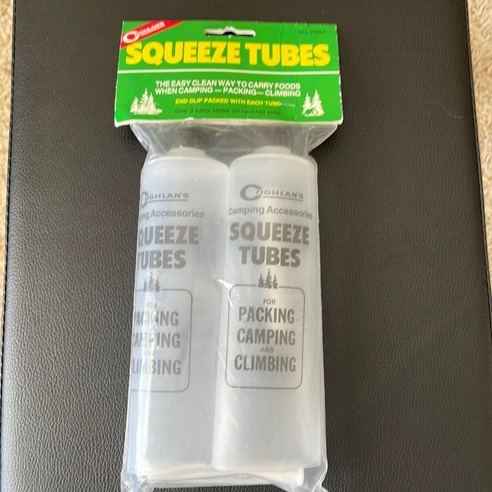Coghlan’s Squeeze Tubes, fillable, reusable